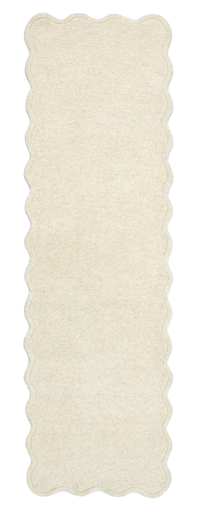 Scalloped Elsie Cream Wool Rug