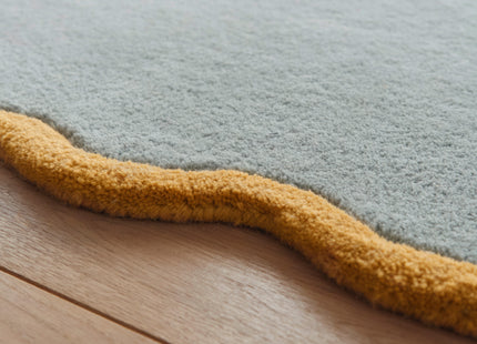 Scalloped Elsie Duck Egg/Ochre Wool Rug