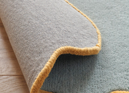 Scalloped Elsie Duck Egg/Ochre Wool Rug