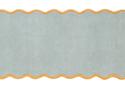Scalloped Elsie Duck Egg/Ochre Wool Rug