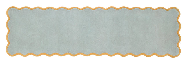 Scalloped Elsie Duck Egg/Ochre Wool Rug
