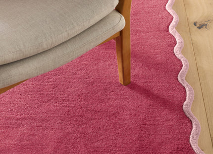 Scalloped Elsie Coral/Lilac Wool Rug