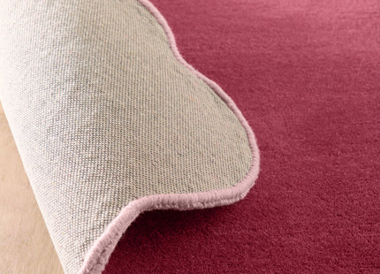 Scalloped Elsie Coral/Lilac Wool Rug