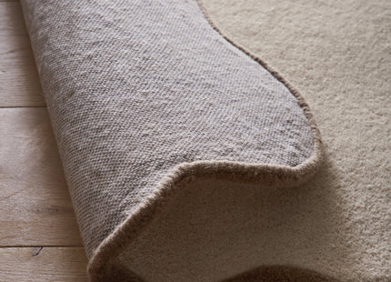 Scalloped Elsie Natural/Brown Wool Rug