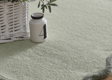 Scalloped Elsie Sage/Seagrass Wool Rug