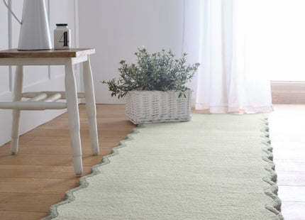Scalloped Elsie Sage/Seagrass Wool Rug