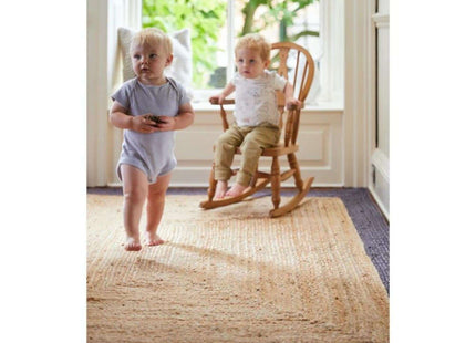Bordered Grey Jute Rug