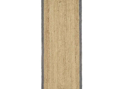 Bordered Grey Jute Rug