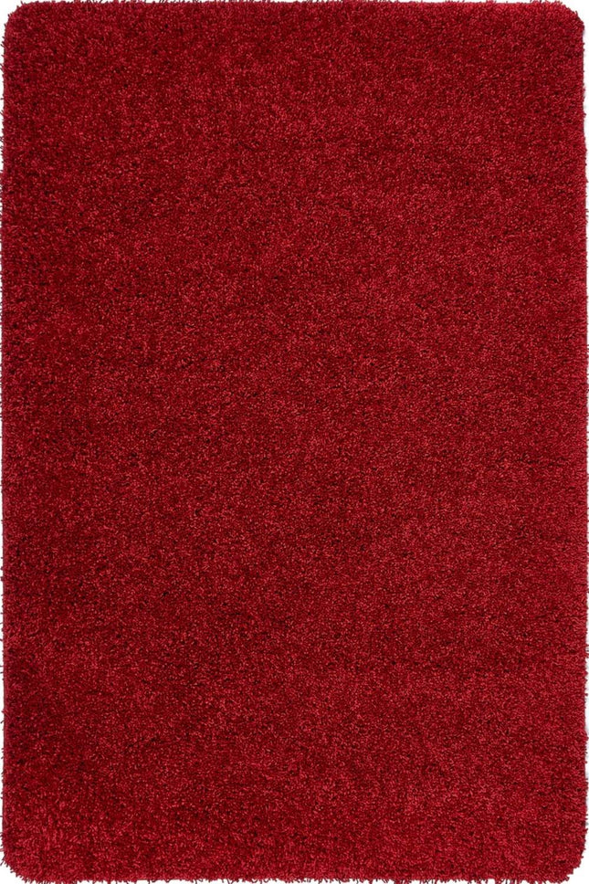Washable Red Shaggy Rug