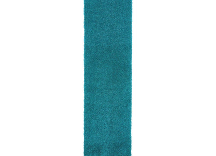 Washable Teal Shaggy Rug