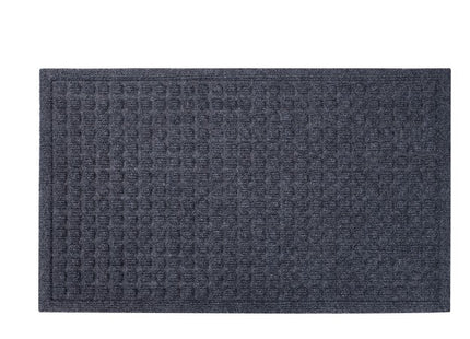 Eco Friendly Waffles Pattern Door Mat - Grey