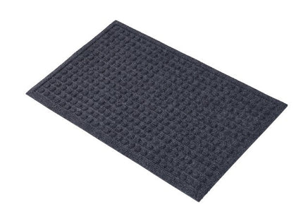 Eco Friendly Waffles Pattern Door Mat - Grey