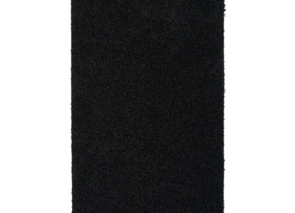 Washable Black Shaggy Rug