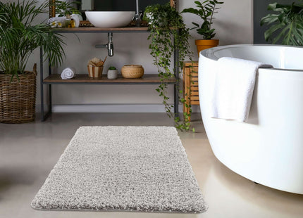 Washable Ghost Grey Shaggy Rug