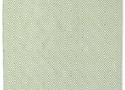 Diamond Green Hand-woven Rug