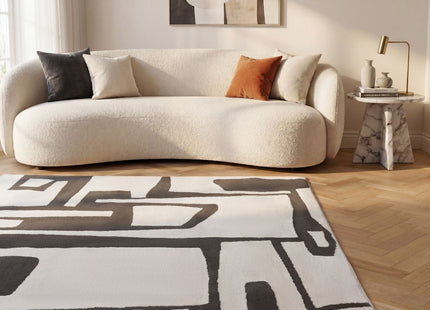 Loft Abstract Dark Grey Rug