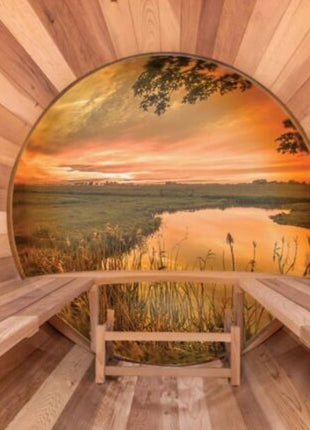 Fonteyn Barrel Sauna Red Cedar Panorama 1800–2400