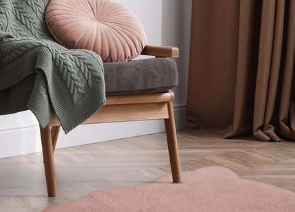 Luxury Pink Faux Fur Rug