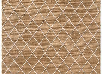 Jute Rug Kunu Natural Handwoven Diamond Design