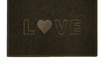 Embossed Spaghetti Outdoor Doormat - Brown
