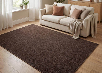 Flex Brown Low Pile Solid Rug