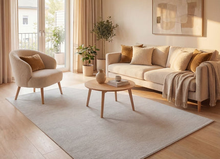 Carmel Cream Striped Rug | 6010