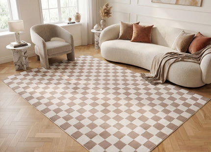 Loft Checkerboard Beige Rug