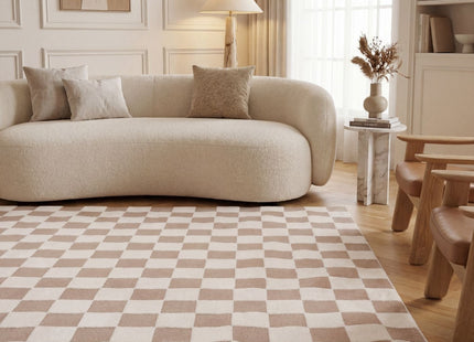 Loft Checkerboard Beige Rug