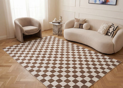 Loft Checkerboard Brown Rug