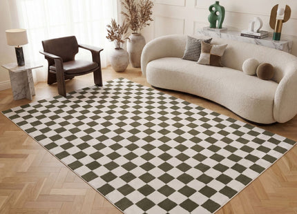 Loft Checkerboard Green Rug