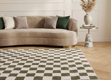 Loft Checkerboard Green Rug