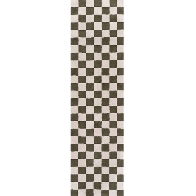 Loft Checkerboard Green Rug