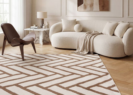 Loft Chevron Brown Rug