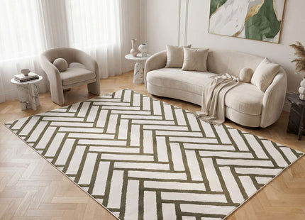 Loft Chevron Green Rug