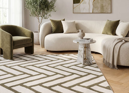 Loft Chevron Green Rug