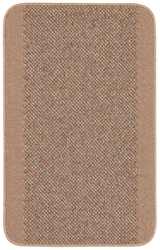 Washable Designer Bordered Beige Rug | 110B