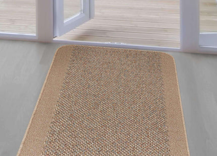Washable Designer Bordered Beige Rug | 110B