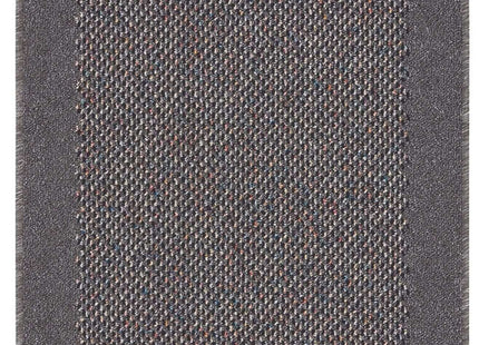 Washable Bordered Dark Grey Rug | 110D