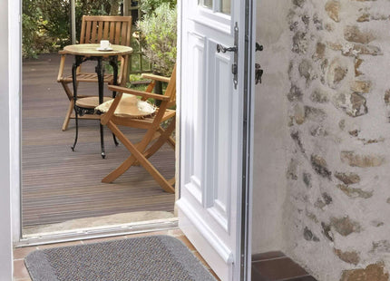 Washable Bordered Silver Grey Rug| 110G