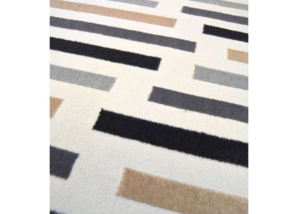 Abstract Multicolour Stripe Rug