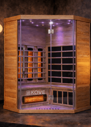 KOVE Corner Full Spectrum Infrared Sauna – 3–4 Person