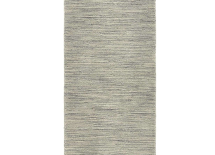 Fine Stripes Silver Grey Wool Rug