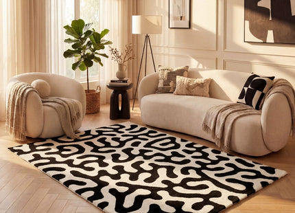 Joli Doodle Black & White Rug