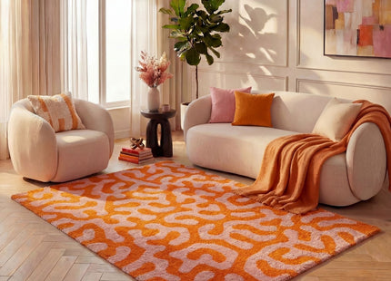 Joli Doodle Orange & Pink Rug