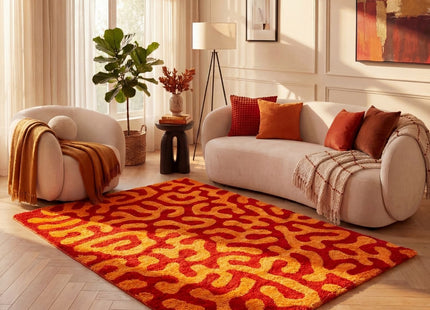 Joli Doodle Red & Orange Rug