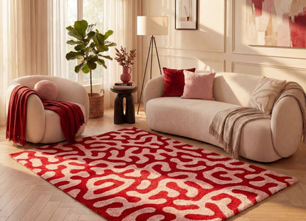 Joli Doodle Red & Pink Rug