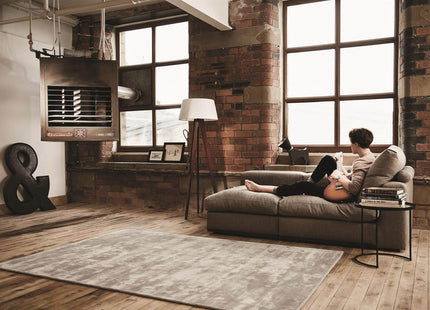 Karma Grey Solid Luxury Viscose Rug