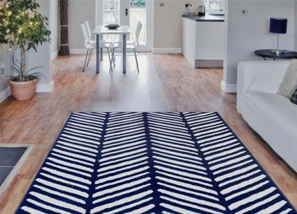 Maestro Herringbone Blue Rug
