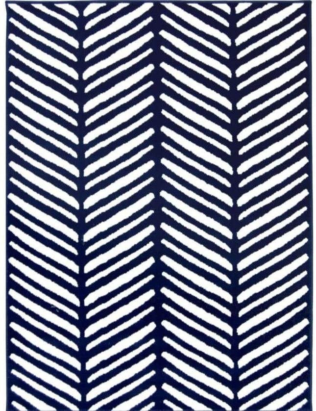 Maestro Herringbone Blue Rug