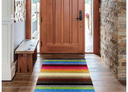 Linea Rainbow Striped Washable Rugs & Runners